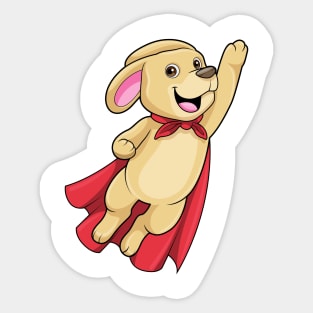 Dog as Superhero with Cape Sticker